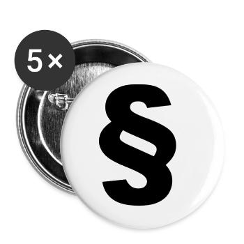 Justice Domains - Buttons groß 56 mm (5er Pack) - Weiß - Vorne
