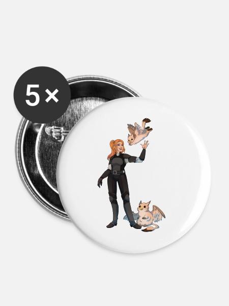 Janika - Buttons groß 56 mm (5er Pack) - Weiß