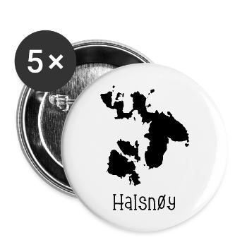 Halsnoy - Buttons groß 56 mm (5er Pack) - Weiß - Vorne