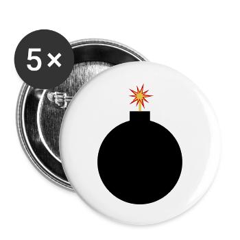 Bomb in Bobastisch - picture - Buttons large 2.2''/56 mm (5-pack) - white - Front