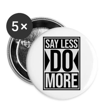say less do more - Buttons groß 56 mm (5er Pack) - Weiß - Vorne