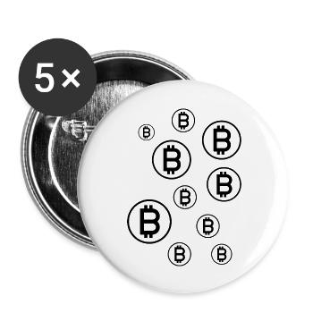 Bitcoin Trading Crypto Stocks - Lot de 5 grands badges (56 mm) - blanc - Devant