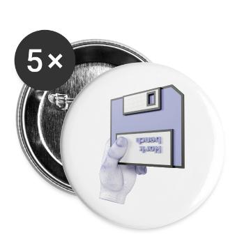 work bench 3D - Buttons large 2.2''/56 mm (5-pack) - white - Front