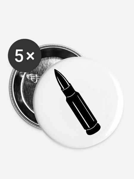 Kugel - Buttons groß 56 mm (5er Pack) - Weiß