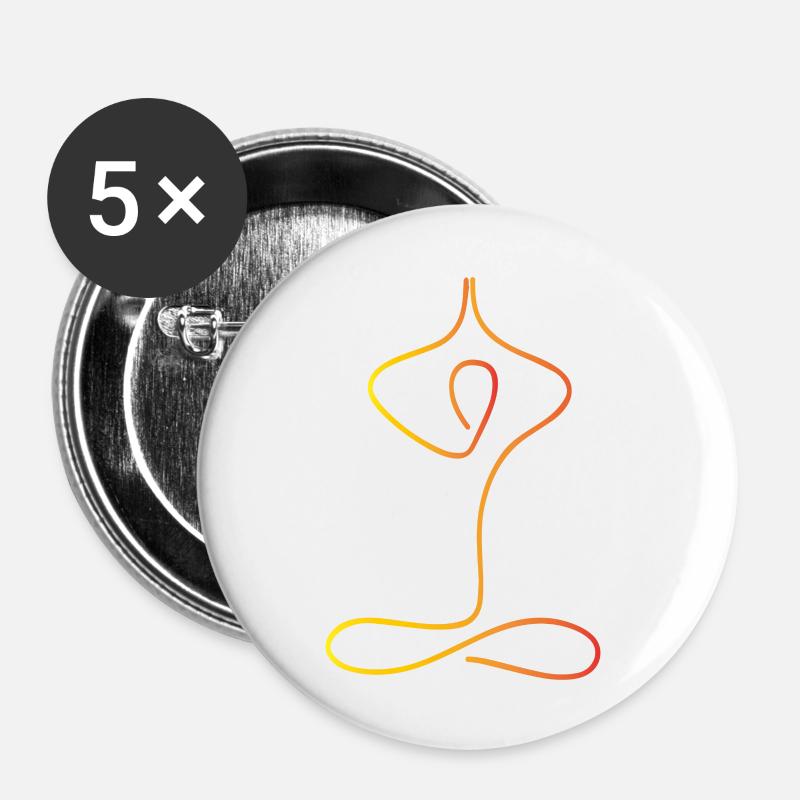 Namaste - Buttons large 2.2''/56 mm (5-pack) - white