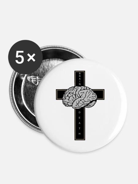 brain death - Buttons groß 56 mm (5er Pack) - Weiß