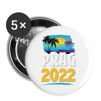 Prag 2023 - Buttons groß 56 mm (5er Pack) - Weiß - Vorne