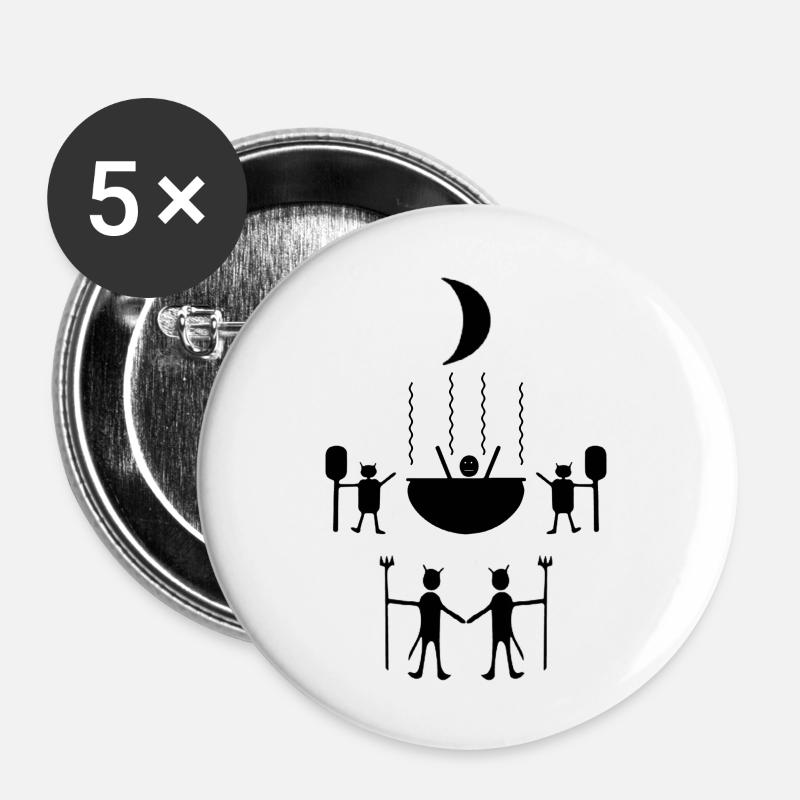 Hot night - Buttons large 2.2''/56 mm (5-pack) - white