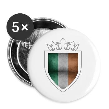 ireland, flag, coat of arms by ahapix - Buttons large 2.2''/56 mm (5-pack) - white - Front