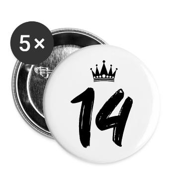 14 crowns - Buttons large 2.2''/56 mm (5-pack) - white - Front