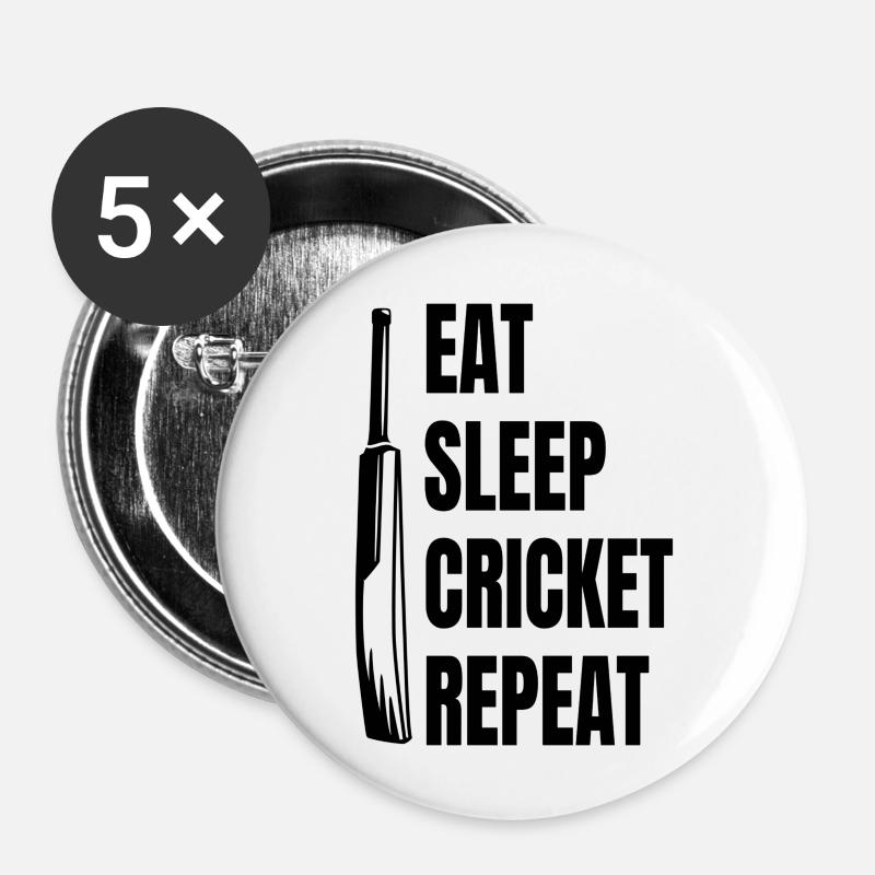 Cricket team Cricket team Cricket cricket - Buttons large 2.2''/56 mm (5-pack) - white