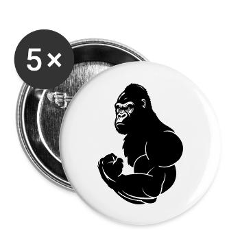Gorilla Strong - Buttons large 2.2''/56 mm (5-pack) - white - Front