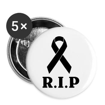 Ruhe in Frieden - Buttons groß 56 mm (5er Pack) - Weiß - Vorne