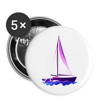 Sailing Sailing Sailing Sailing Sailboat - Buttons large 2.2''/56 mm (5-pack) - white - Front