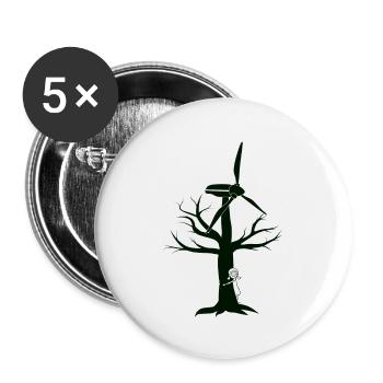 Wind of Change (dunkel) - Buttons groß 56 mm (5er Pack) - Weiß - Vorne