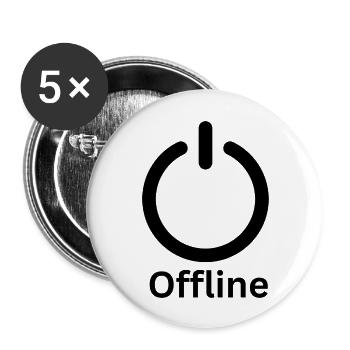 On/Off Offline Symbol - Buttons groß 56 mm (5er Pack) - Weiß - Vorne