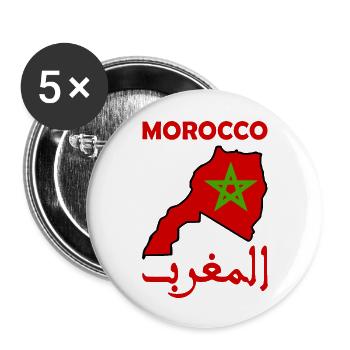 Morocco - Buttons large 2.2''/56 mm (5-pack) - white - Front