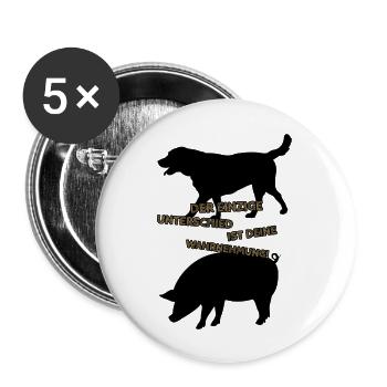 Der einzige Unterschied ist deine Wahrnehmung 4.0 - Buttons groß 56 mm (5er Pack) - Weiß - Vorne