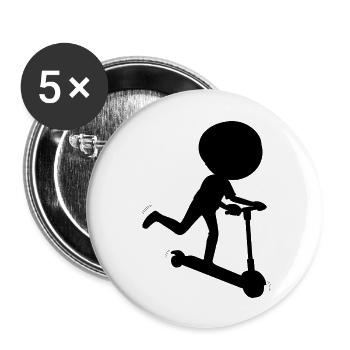 E-Scooter Roller Scooter - Buttons large 2.2''/56 mm (5-pack) - white - Front