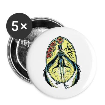 MR. SMART DARKNESS - Buttons large 2.2''/56 mm (5-pack) - white - Front