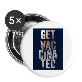 Design Creative Collage Vaccines 1 - Buttons large 2.2''/56 mm (5-pack) - white - Front