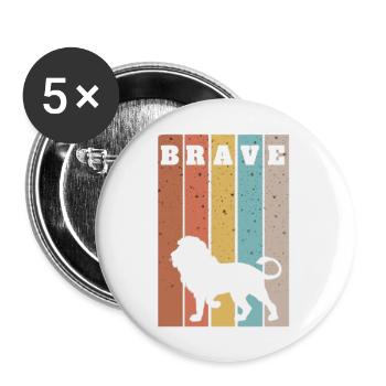 this is to remind you that you are a brave person - Buttons large 2.2''/56 mm (5-pack) - white - Front