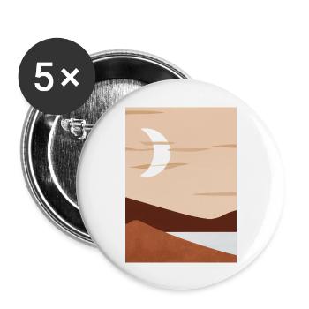Nacht der abstrakten Desserts - Buttons groß 56 mm (5er Pack) - Weiß - Vorne