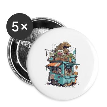 Monster Kiosk - Buttons large 2.2''/56 mm (5-pack) - white - Front