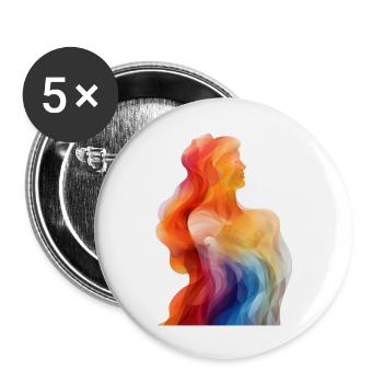 Liberté de l’amour fémal - Lot de 5 grands badges (56 mm) - blanc - Devant