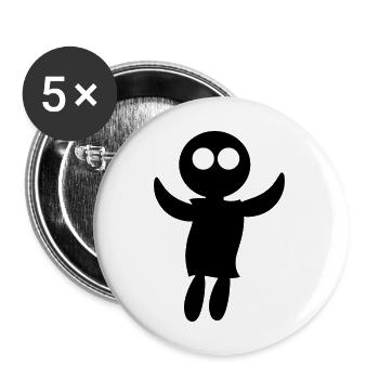 Zombi - Lot de 5 grands badges (56 mm) - blanc - Devant