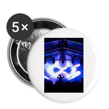 DJ beim Festival - Buttons groß 56 mm (5er Pack) - Weiß - Vorne