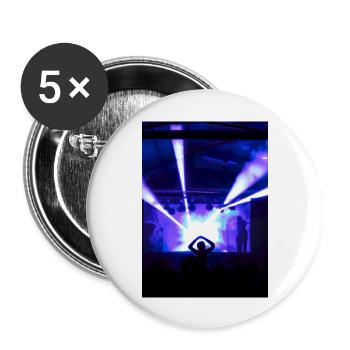 DJ beim Festival - Buttons groß 56 mm (5er Pack) - Weiß - Vorne