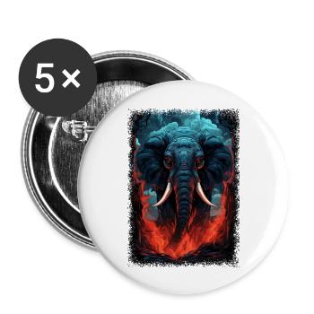 birthday africa cool beach pineapple quotes animal - Buttons groß 56 mm (5er Pack) - Weiß - Vorne