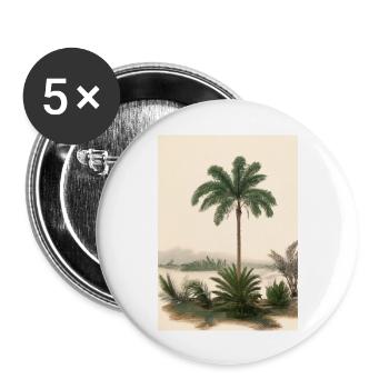 Palme am See - Buttons groß 56 mm (5er Pack) - Weiß - Vorne