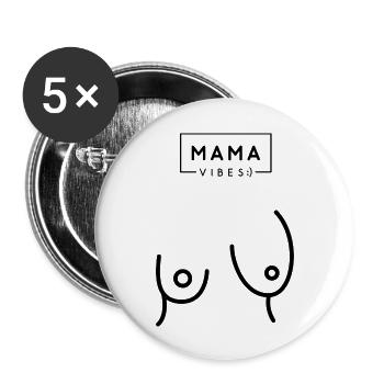 Ungleich Abgetrunken - Buttons groß 56 mm (5er Pack) - Weiß - Vorne
