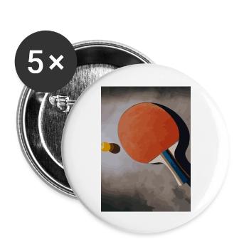 Tischtennisschläger - Buttons groß 56 mm (5er Pack) - Weiß - Vorne