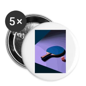 Tischtennisschläger - Buttons groß 56 mm (5er Pack) - Weiß - Vorne