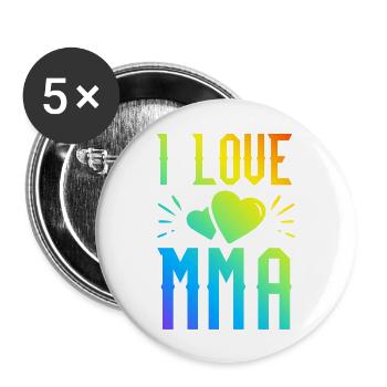 Ich liebe Mma - Buttons groß 56 mm (5er Pack) - Weiß - Vorne