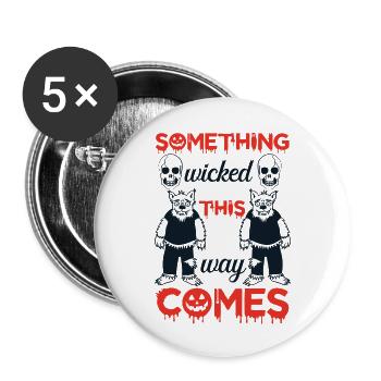 Zombie,Monster,Haunted,Graveyard,Cauldron - Buttons large 2.2''/56 mm (5-pack) - white - Front