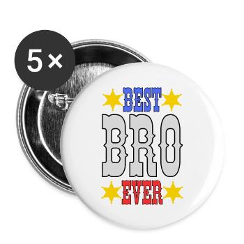 Best brother ever - Buttons large 2.2''/56 mm (5-pack) - white - Front