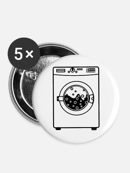 Washing machine - Buttons large 2.2''/56 mm (5-pack) - white