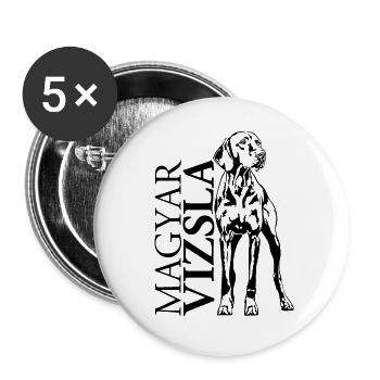 Magyar Vizsla Portrait Dog Dogs Wilsigns - Buttons large 2.2''/56 mm (5-pack) - white - Front