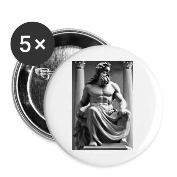 Zeus II - Buttons large 2.2''/56 mm (5-pack) - white - Front