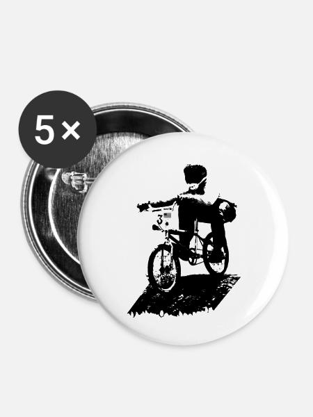BMX - Buttons groß 56 mm (5er Pack) - Weiß