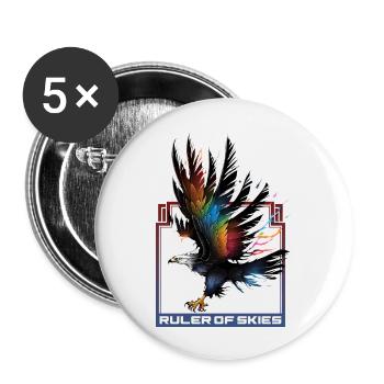 Ruler of the Skies - Buttons large 2.2''/56 mm (5-pack) - white - Front
