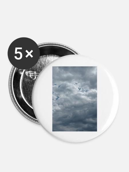 Stürmischer Himmel - Buttons groß 56 mm (5er Pack) - Weiß