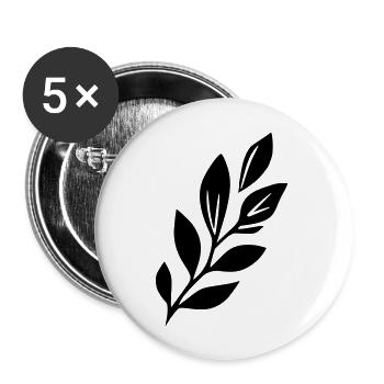 Leaf Decor - Buttons large 2.2''/56 mm (5-pack) - white - Front