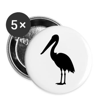 Pelikan - Buttons groß 56 mm (5er Pack) - Weiß - Vorne
