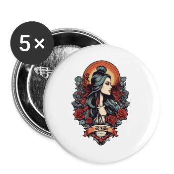 Keine Kriege macht Liebe - Buttons groß 56 mm (5er Pack) - Weiß - Vorne