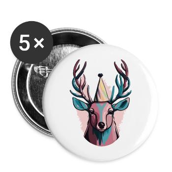 Enterrement de vie de garçon - Lot de 5 grands badges (56 mm) - blanc - Devant